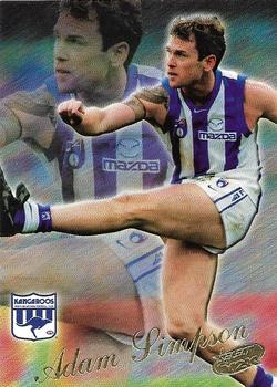 2000 Select AFL Millennium #26 Adam Simpson Front